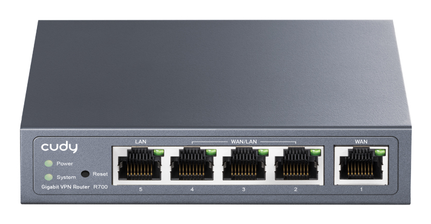 Gigabit Multi-WAN VPN router Ethernet rápido, Gigabit Ethernet Gris