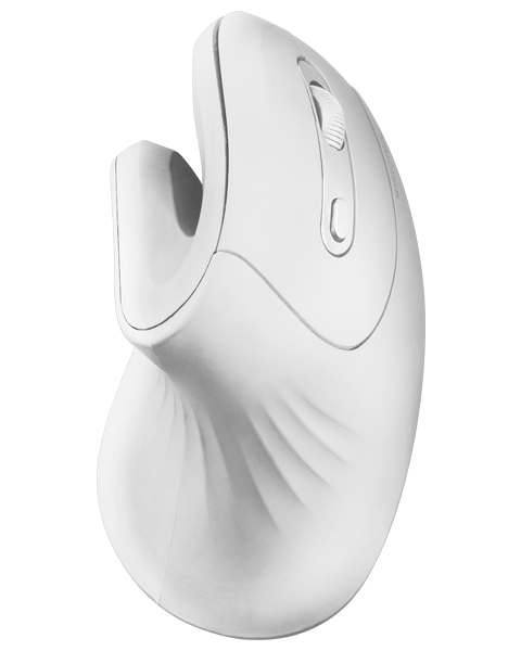 MMW-ERGOPRO Blanco, Ratón Inalámbrico Ergonómico Vertical, Diseño Plegado, Sensor Óptico 3200DPI, Switches Huano, Receptor Inalámbrico 2.4GHz, Compatibilidad Multiplataforma