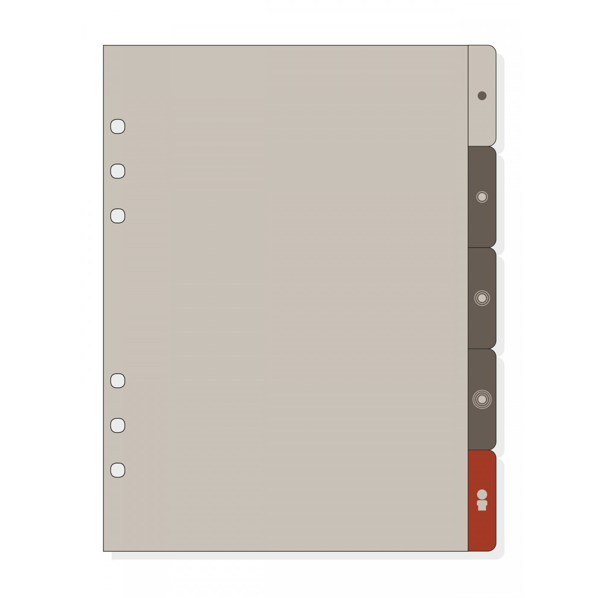 1986352 divisor Cloruro de polivinilo (PVC) Gris