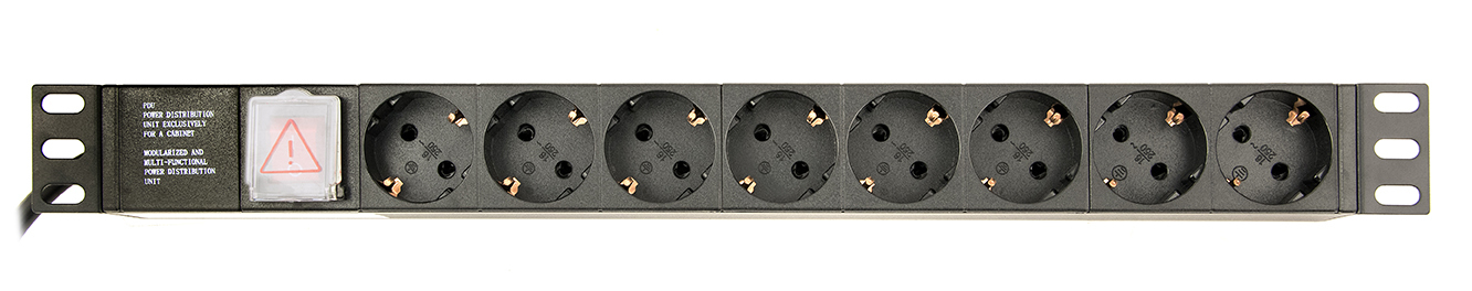 EG-PDU-014-C14 unidad de distribución de energía (PDU) 8 salidas AC 1U Negro