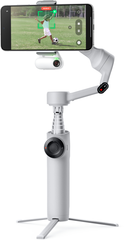 Flow 2 AI Tracker Bundle Estabilizador de cámara para smartphone Gris claro