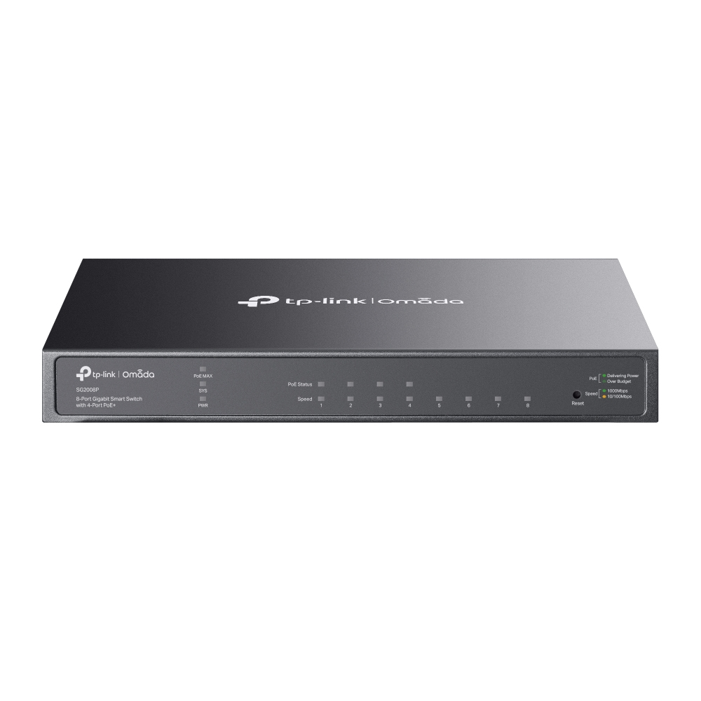 Omada TL-SG2008P Gestionado L2/L2+ Gigabit Ethernet (10/100/1000) Energía sobre Ethernet (PoE) Negro