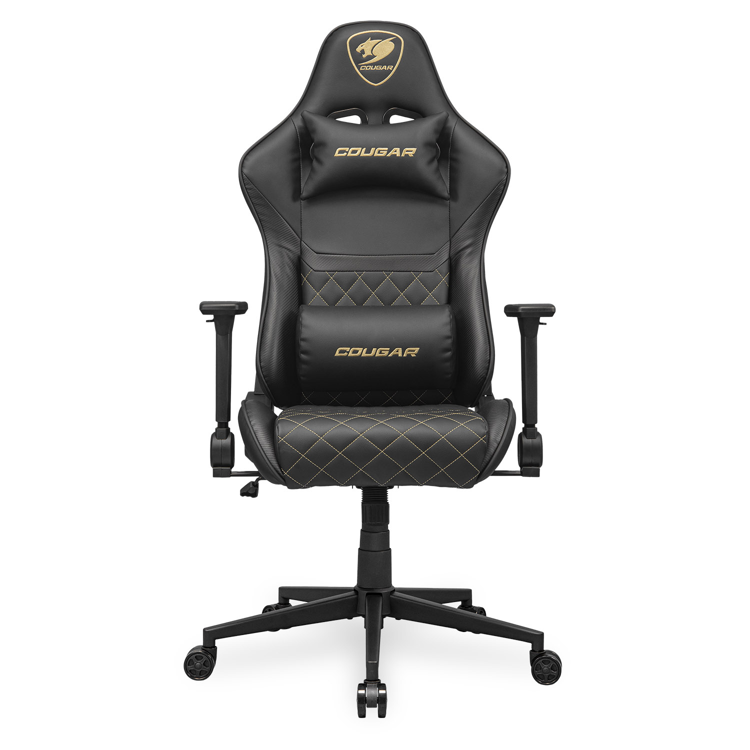 CGR-AO2-GLB Silla para videojuegos universal Asiento acolchado Negro, Oro
