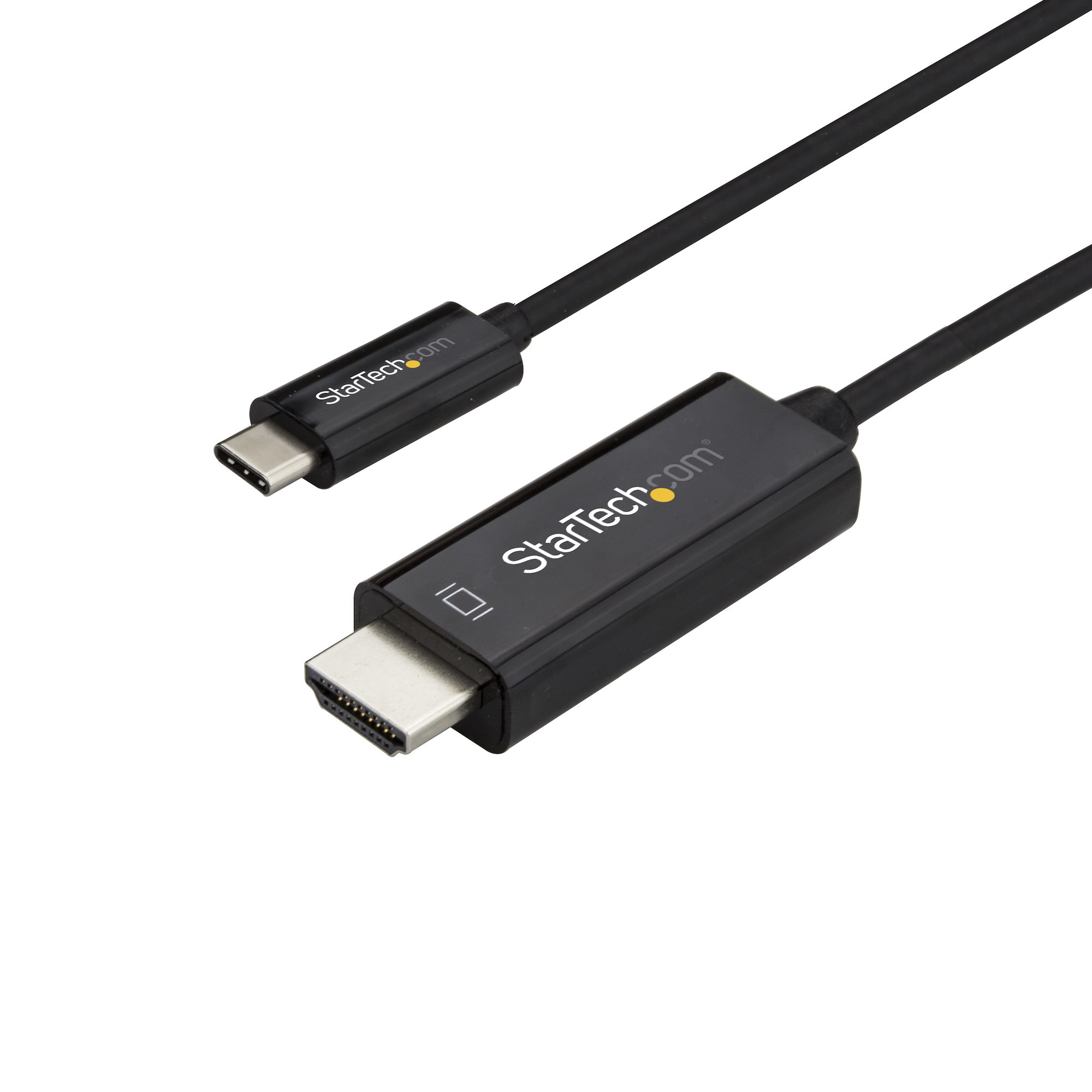 Cable de 1m USB C a HDMI - Cable Adaptador de Vídeo USB Tipo C a HDMI 2.0 4K de 60Hz - Compatible con Thunderbolt 3 - Portátil a Monitor HDMI - Modo Alt DP 1.2 HBR2 - Negro