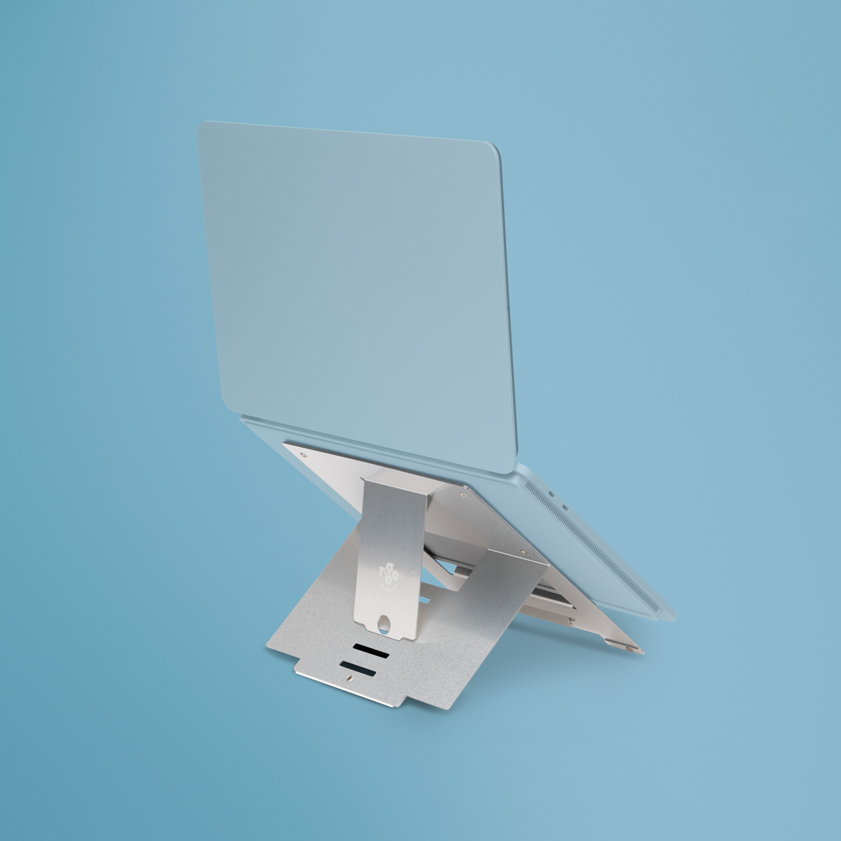 Soporte para portátil R-Go Riser Flexible, elevador plegable ajustable para portátil, ergonómico, aluminio Hylite, plata