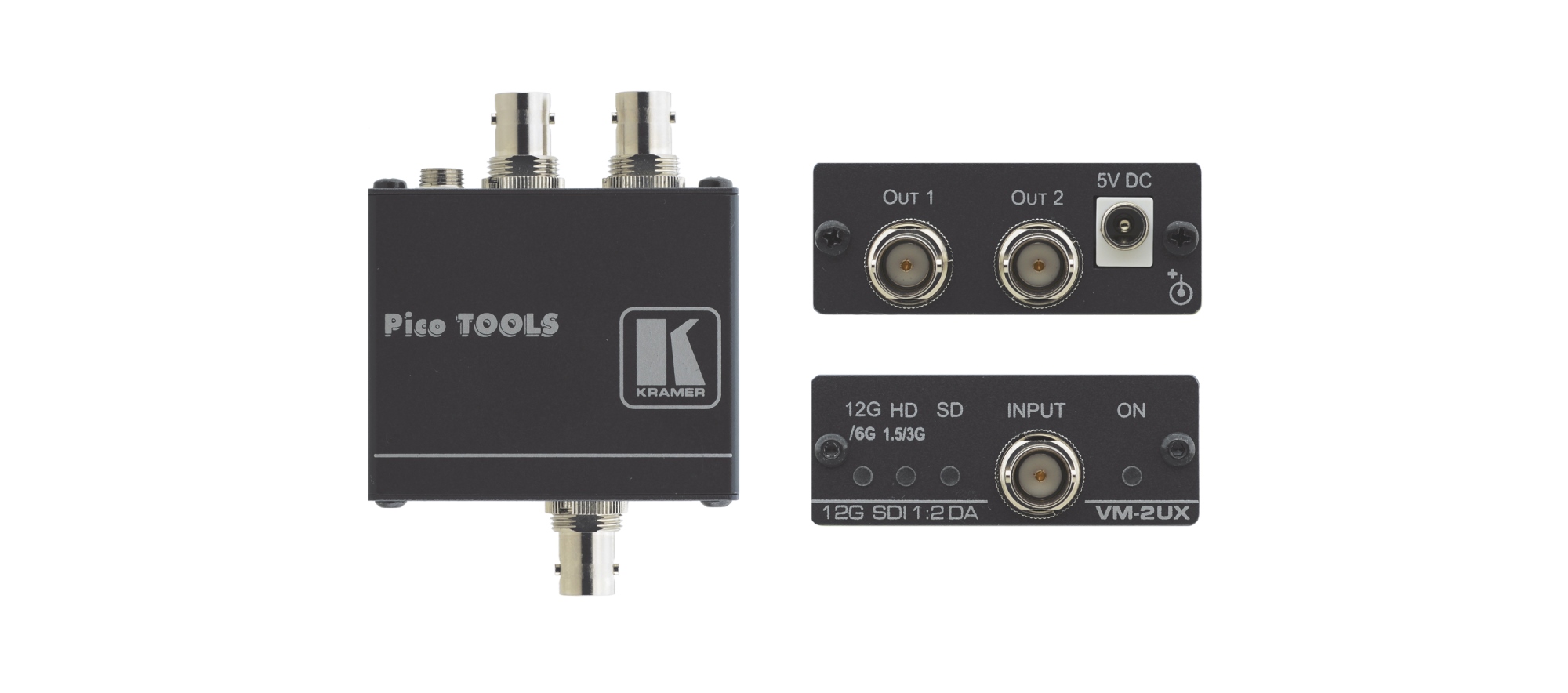 VM-2UX amplificador de línea de video Negro