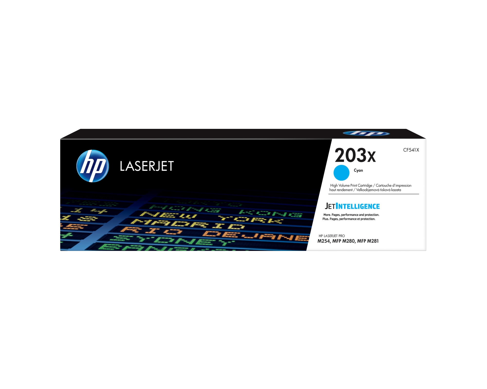 Cartucho de tóner Original LaserJet 203X cian de alta capacidad