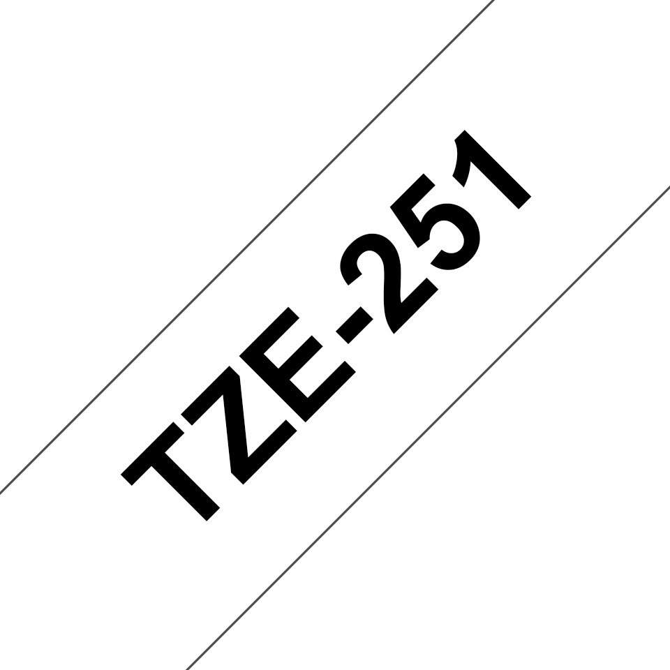 TZE-251 cinta para impresora de etiquetas Negro sobre blanco