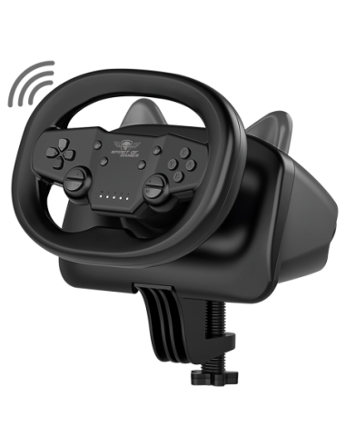 RACE WHEEL PRO AIR Negro Bluetooth/USB Volante Android, Nintendo Switch, PC, PlayStation 4, PlayStation 5, iOS