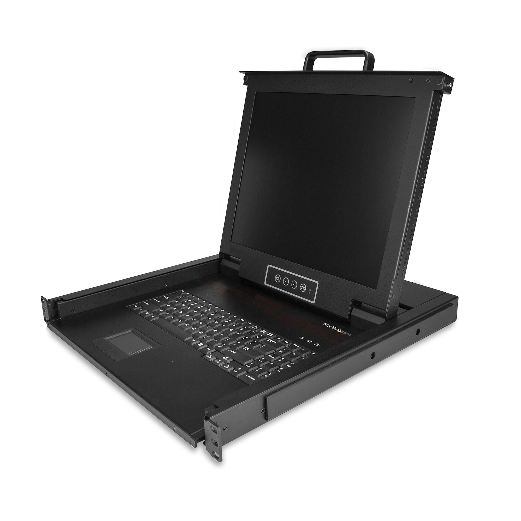 Consola KVM de Montaje en Rack - Teclado QWERTY - KVM para Rack de Servidores de 1 puerto VGA con Monitor LCD de 17" - Switch KVM 1U con Cables y Hardware - USB - MTBF 50000