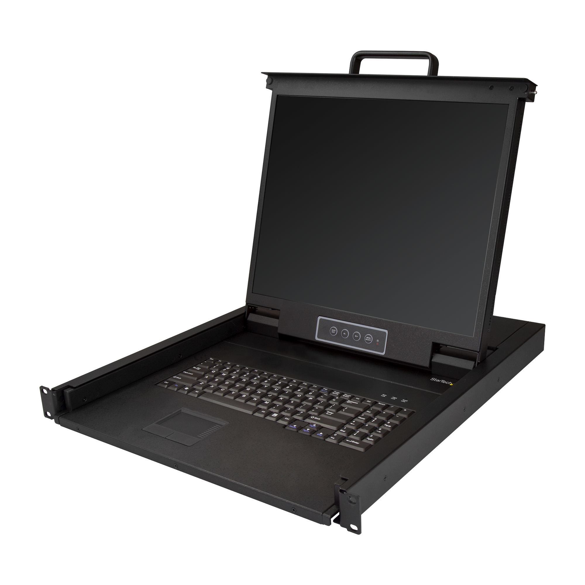 Consola KVM de Montaje en Rack de Servidores - Teclado QWERTY - KVM VGA de 1 Puerto con Monitor LCD de 19" - Switch KVM 1U con Cables - USB - 50.000 MTBF