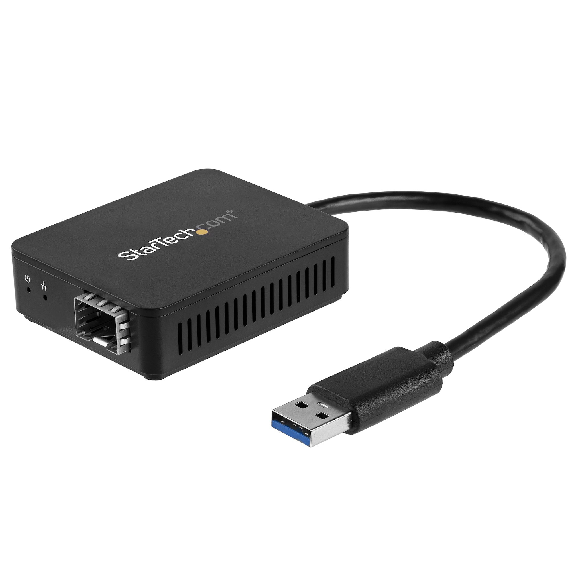 Conversor USB 3.0 a Fibra Óptica - Adaptador Compacto USB a SFP Abierto - Adaptador USB a Red Gigabit - Convertidor USB 3.0 Compatible con Fibra Multimodo o Monomodo