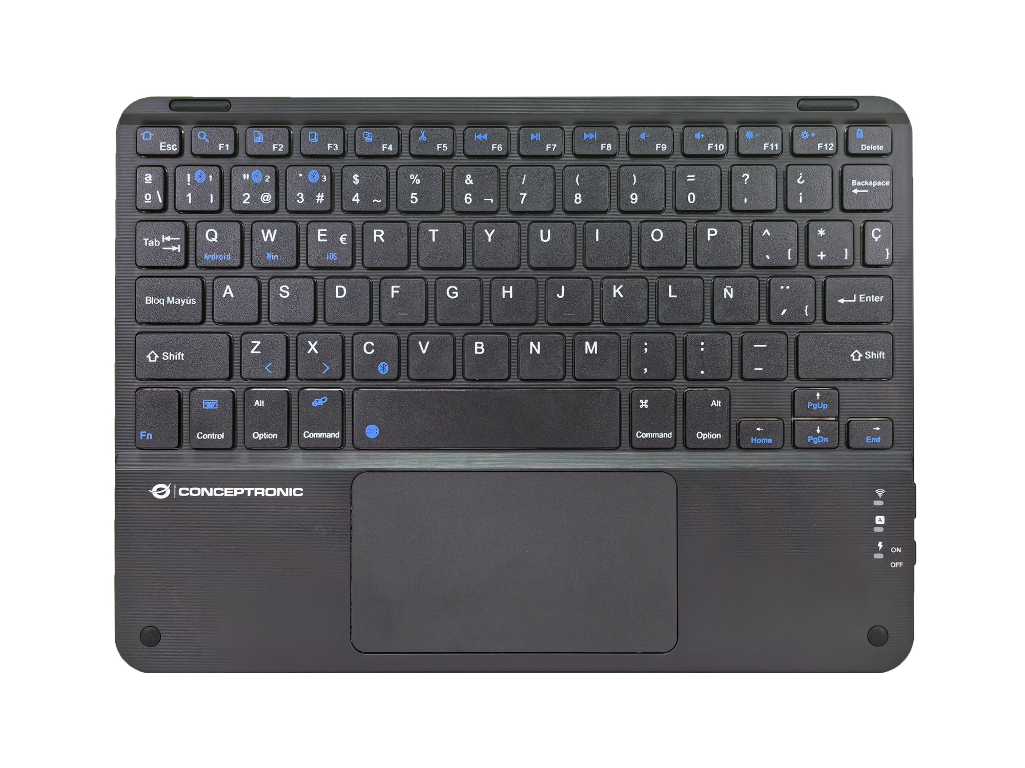 TOBIN01BES teclado Universal Bluetooth QWERTY Español Negro