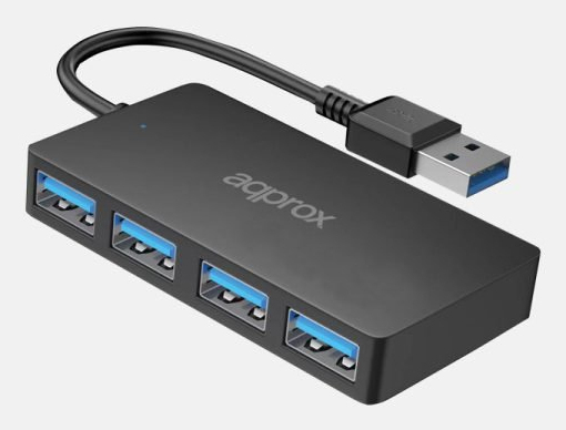 APPC49V2 hub de interfaz USB 3.2 Gen 1 (3.1 Gen 1) Type-A 5000 Mbit/s Negro