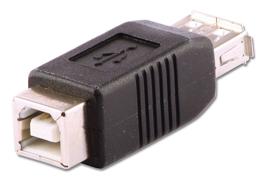71228 cambiador de género para cable USB A USB B Negro
