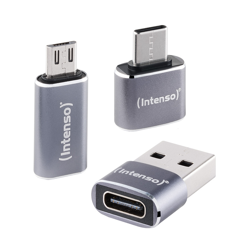 Set de Adaptadores USB MIX480 - USB-C a USB-A, USB-A a USB-C, USB-C a microUSB (paquete de 3)