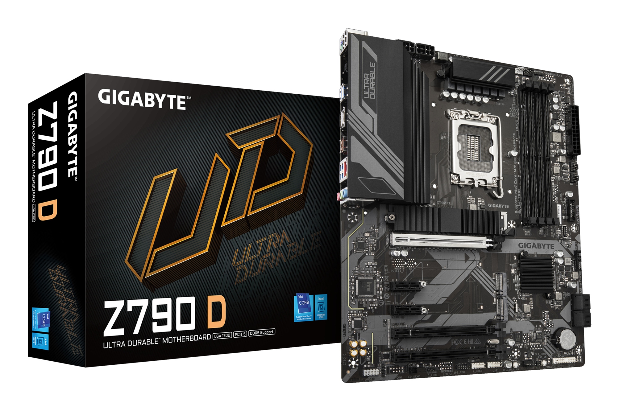 Z790 D Placa base - Soporta CPUs Intel Core de 14ª generación, VRM digital de 12+1+1 fases, hasta 7600MHz DDR5 (OC), 3xPCIe 4.0 M.2, LAN de 2.5GbE, USB 3.2 Gen 2