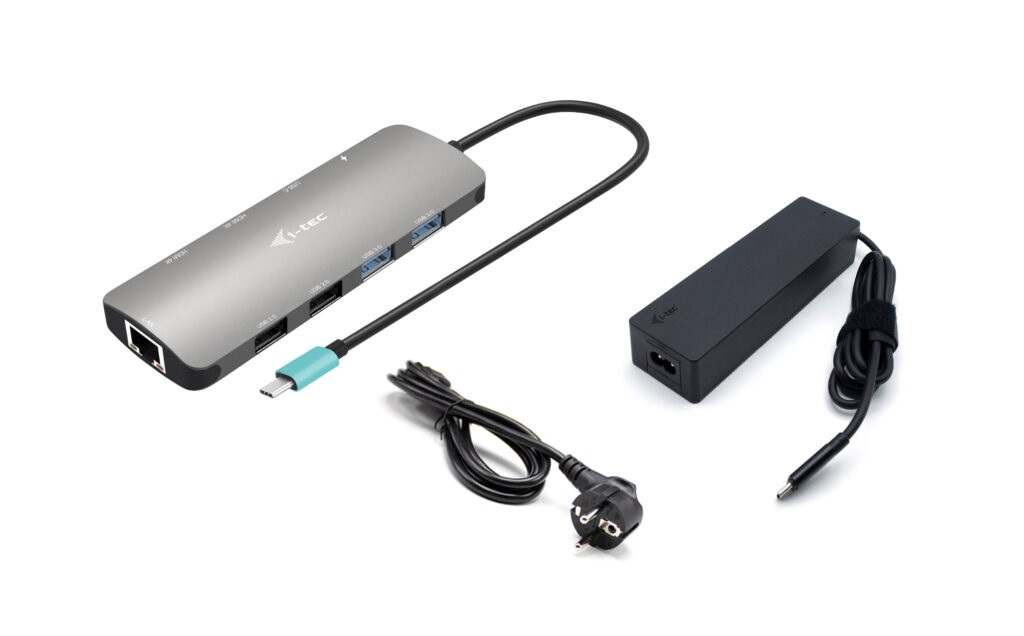 Metal USB-C Nano 2x Display Docking Station with PD 100 W + Charger 100W