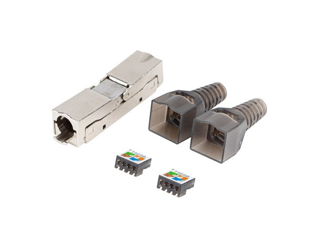 PL2SA-6000TL conector RJ-45 Plata, Transparente