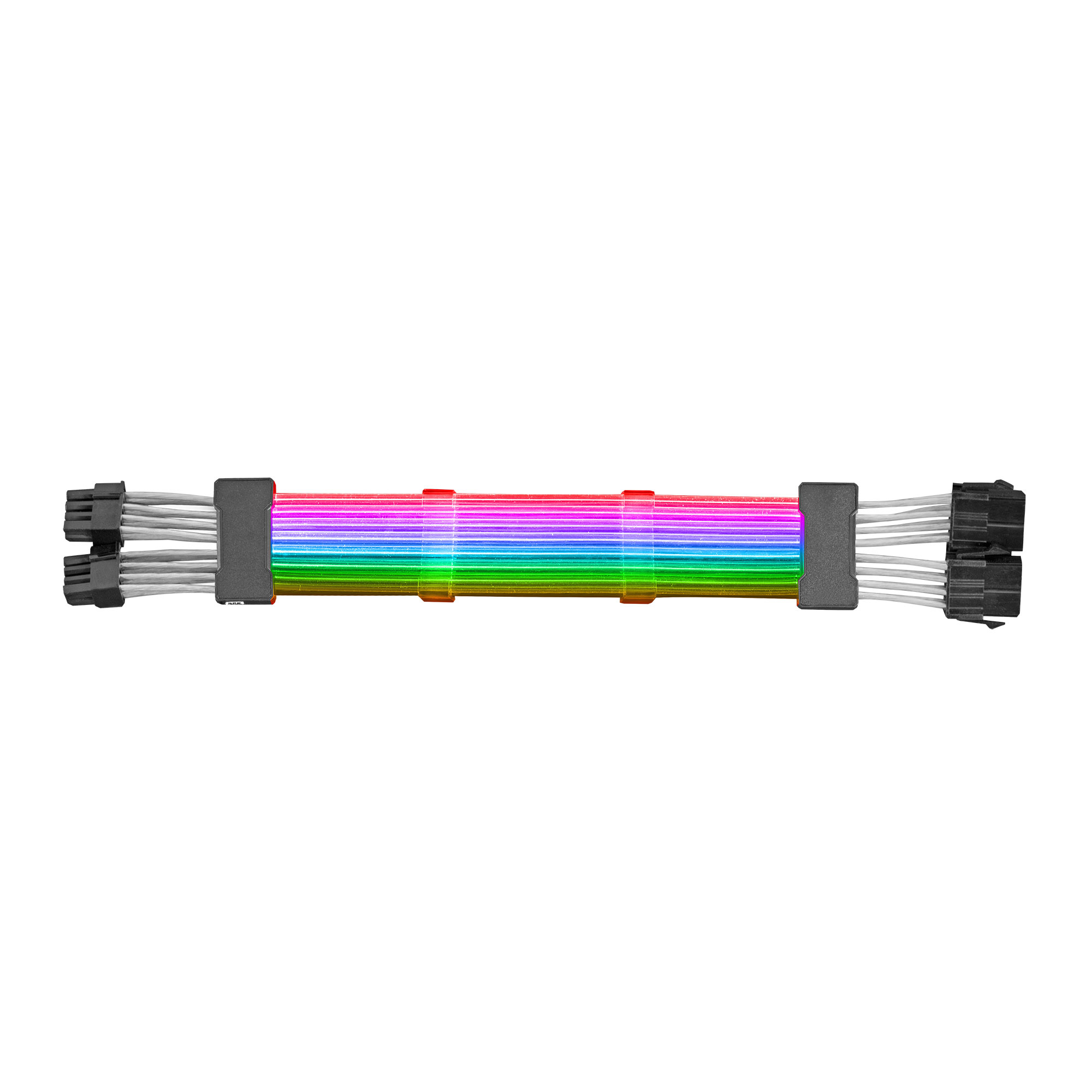 MCA-16, Cable Extensor ARGB 8+8pin PCIe para Tarjeta Gráfica, LEDs Ultrabrillantes, Compatibilidad Total, AWG18 de Cobre Puro, 310mm