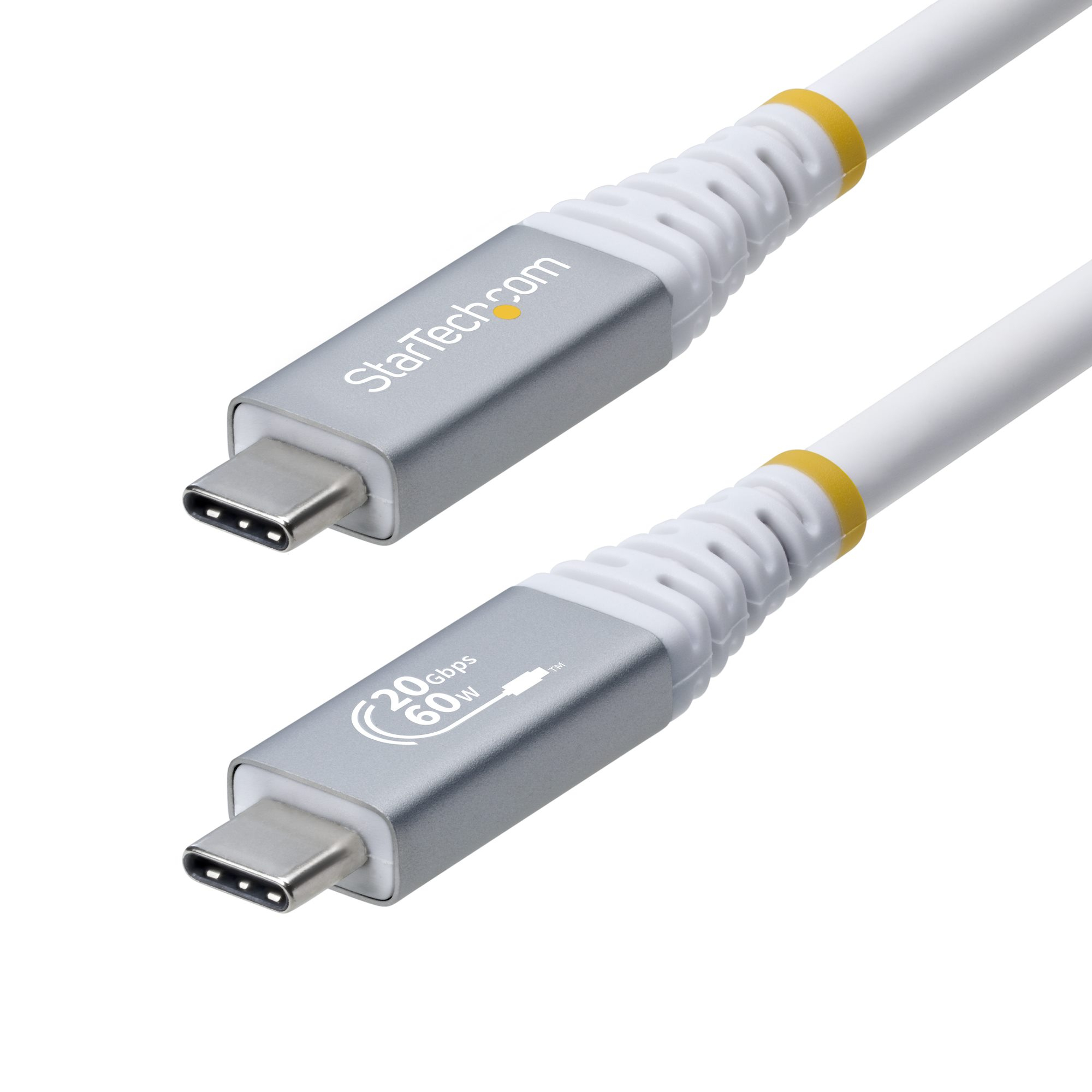 Cable USB4 3m - Cable USB-C Certificado USB-IF - 20Gbps - PD 60W - 4K120 - DP 2.1 - Cable USB Tipo C - Recubrimiento de TPE - Blanco