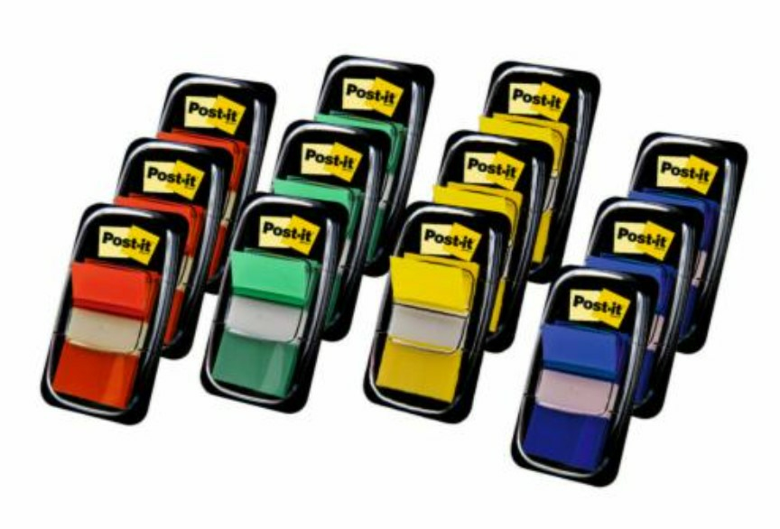 680-P10+2 Separador en blanco con pestaña Poliestirol Azul, Verde, Rojo, Amarillo