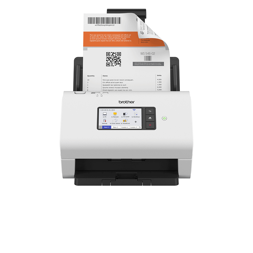 ADS-4900W escaner ADF + escáner alimentado por hojas 600 x 600 DPI A4 Negro, Blanco