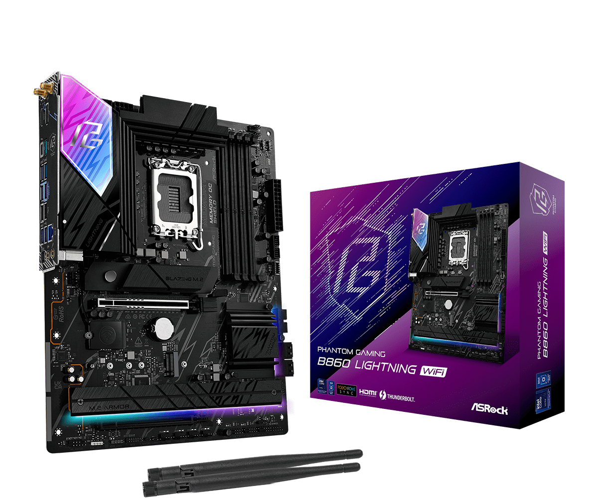 B860 Lightning WiFi Intel B860 LGA 1851 (Socket V1) ATX