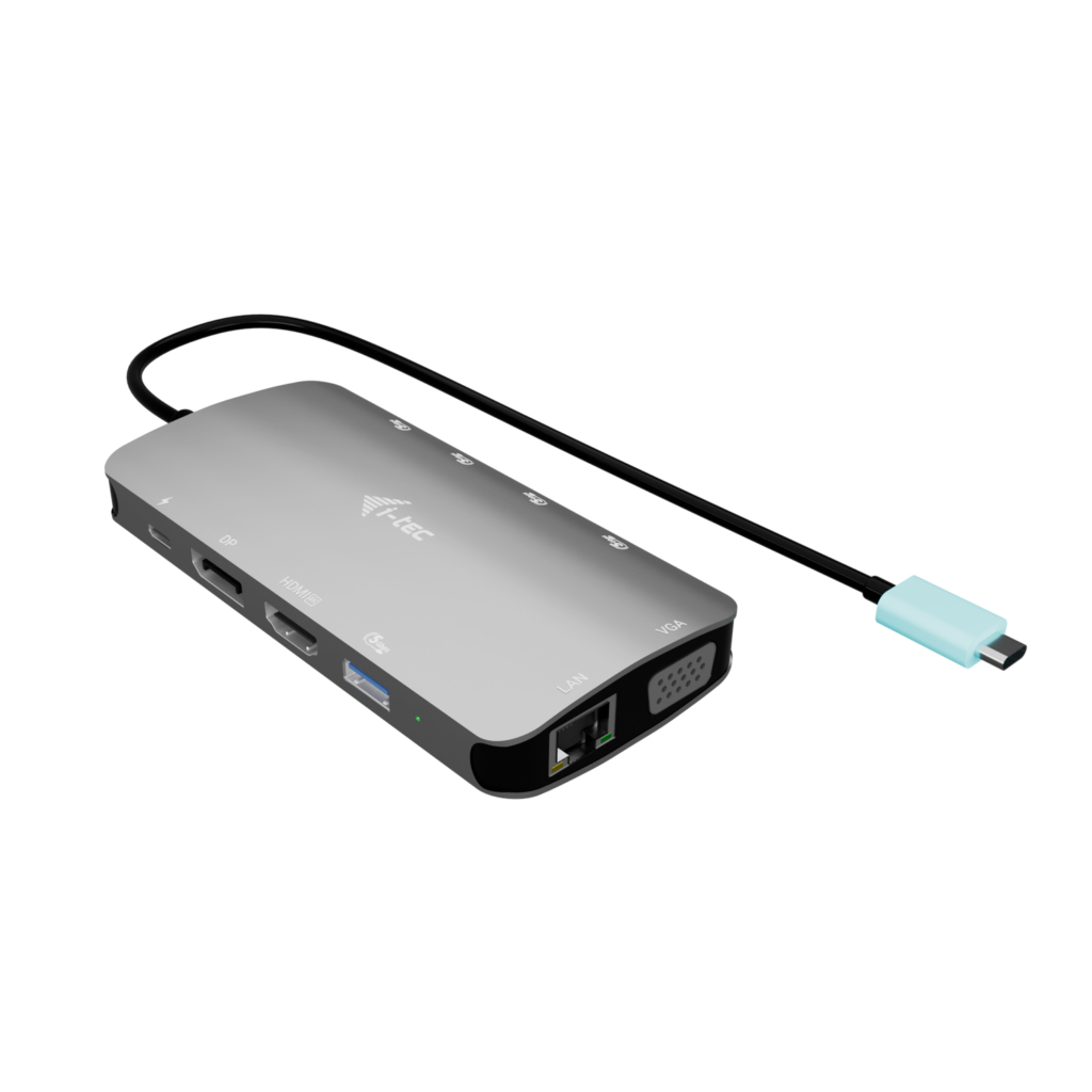USB-C Metal Nano 3x Display (DP, HDMI and VGA) Docking Station + Power Delivery 100 W