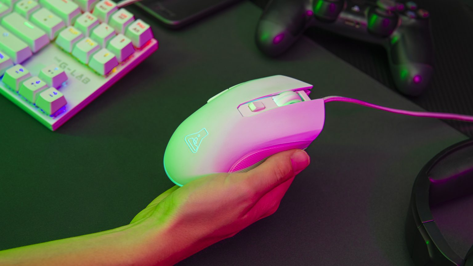 Kult Helium ratón Juego mano derecha USB tipo A Óptico 6400 DPI
