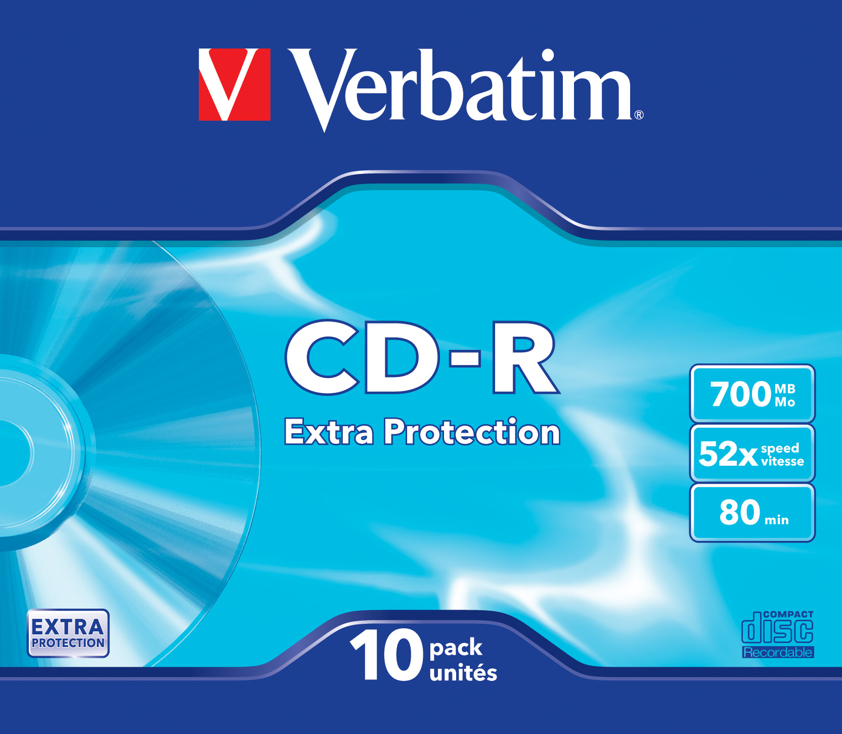 CD-R Extra Protection 700 MB 52x 10 pieza(s)