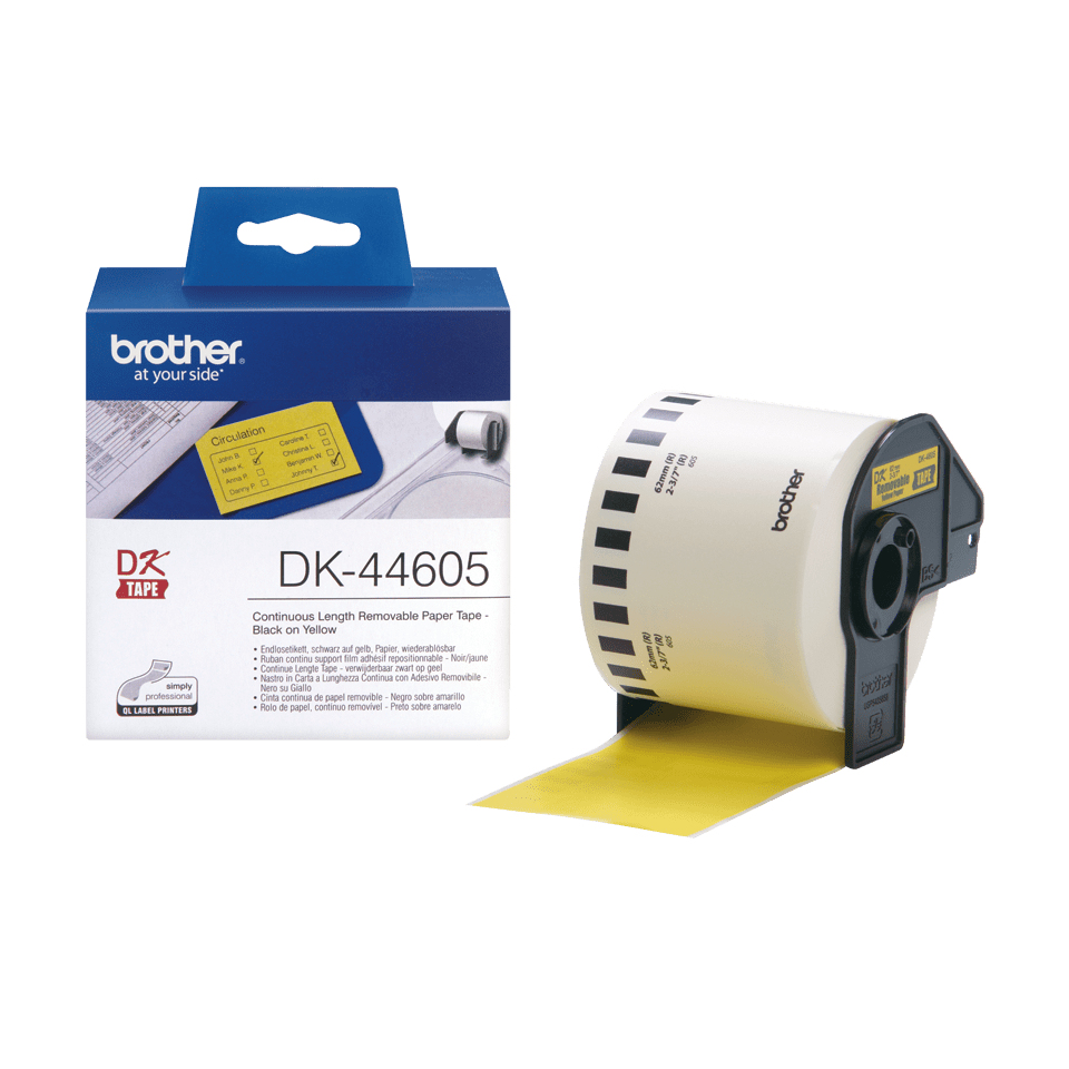 DK-44605 etiqueta de impresora Amarillo