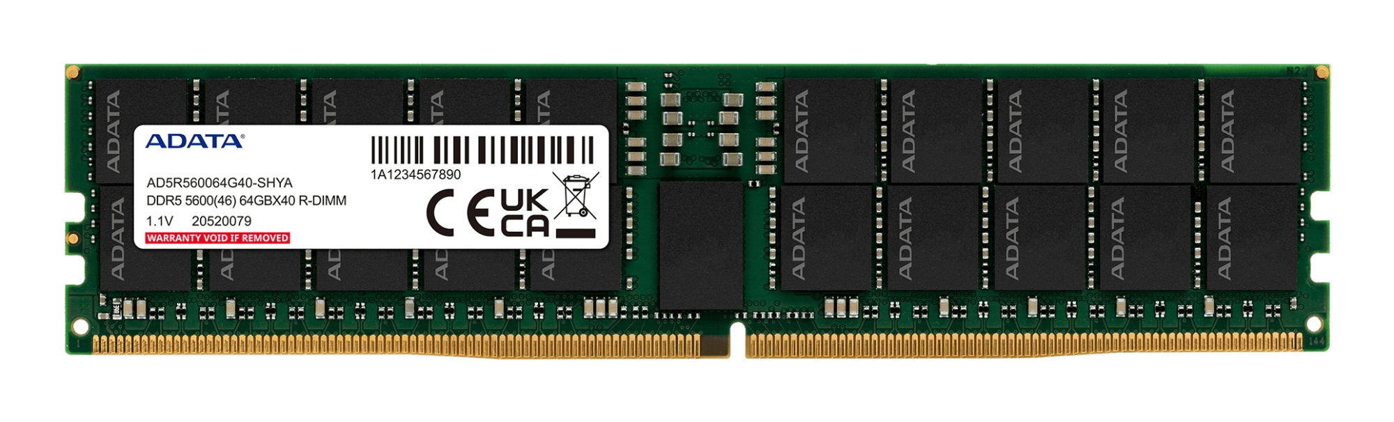 AD5R560064G40-SHYA módulo de memoria 64 GB 1 x 64 GB DDR5 5600 MT/s 288-pin DIMM ECC