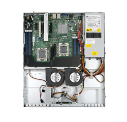 SR1630BCR servidor barebone Intel® 5500 LGA 1366 (Socket B) Bastidor (1U) Aluminio, Negro