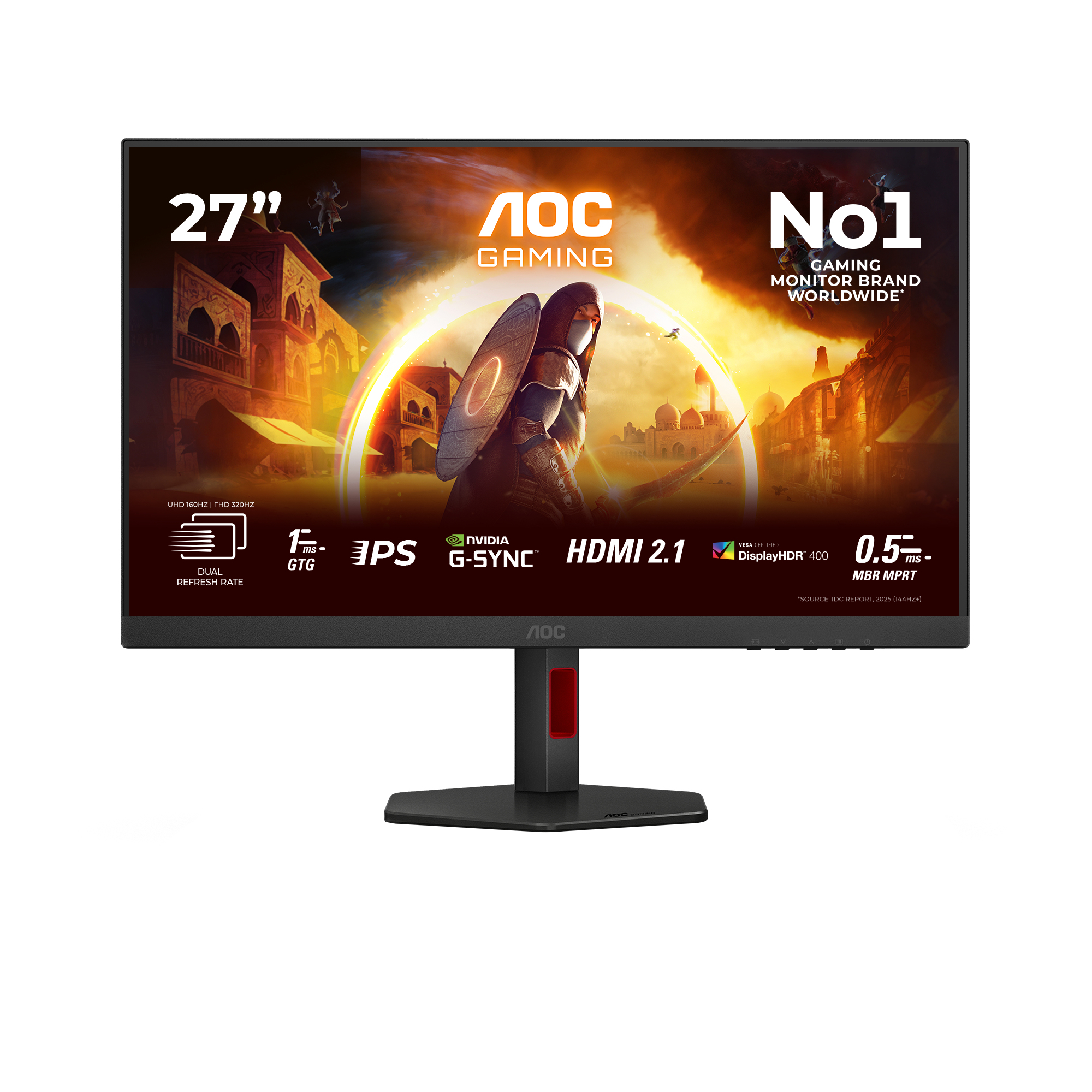 G4 U27G4R pantalla para PC 68,6 cm (27") 3840 x 2160 Pixeles 4K Ultra HD LED Negro, Rojo
