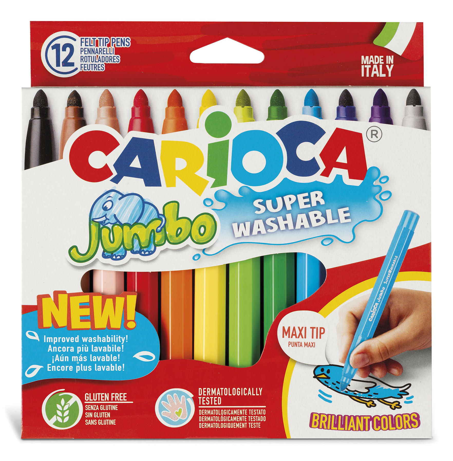 Jumbo rotulador Extra-grueso Multicolor 12 pieza(s)