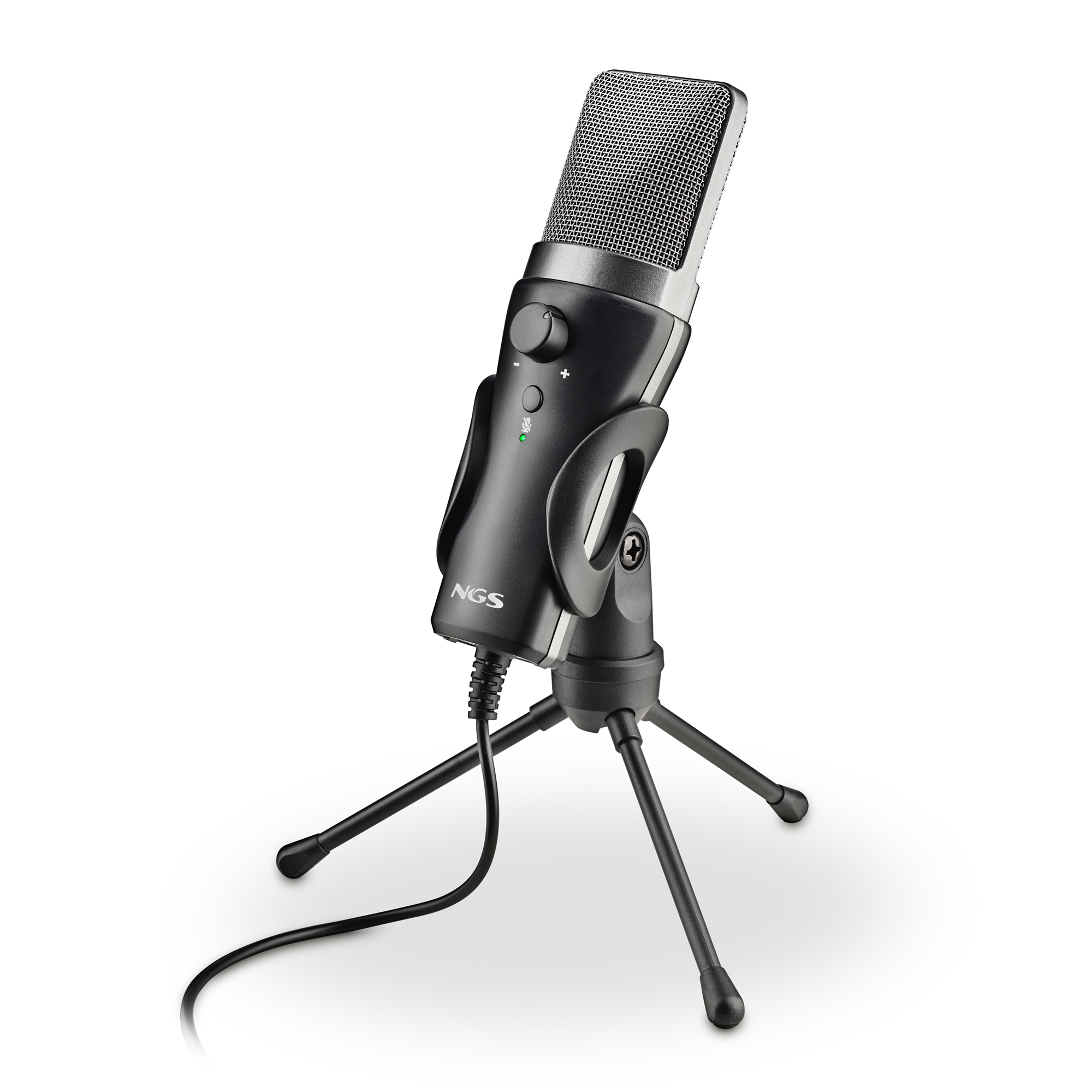 MS120 USB Negro Micrófono para crear podcasts