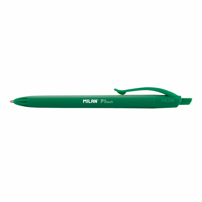 P1 Verde Bolígrafo de punta retráctil con pulsador Medio 25 pieza(s)