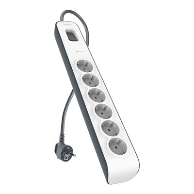 BSV603VF2M-V2 limitador de tensión Gris, Blanco 6 salidas AC