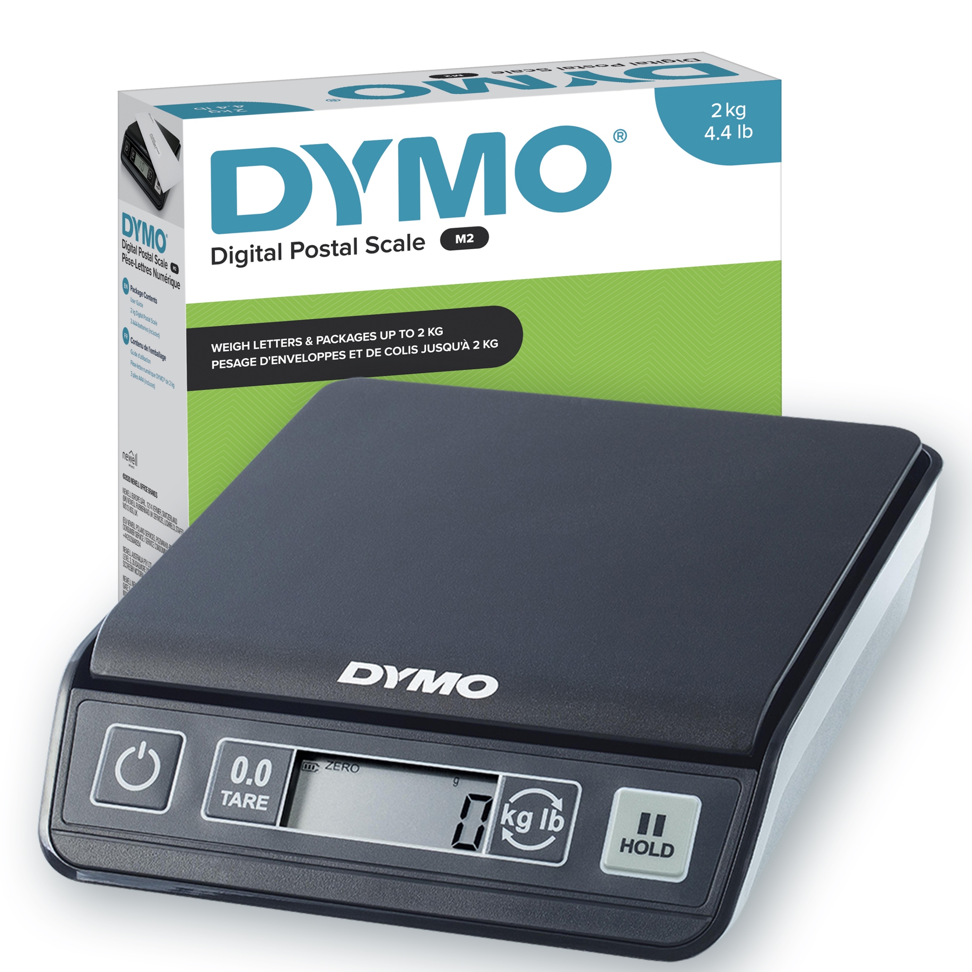 M2 Báscula digital para envíos | Báscula USB para pesaje de envíos con capacidad de 2 kg | Tamaño compacto: 18,5 cm de largo x 16,1 cm de ancho x 4,4 cm de alto