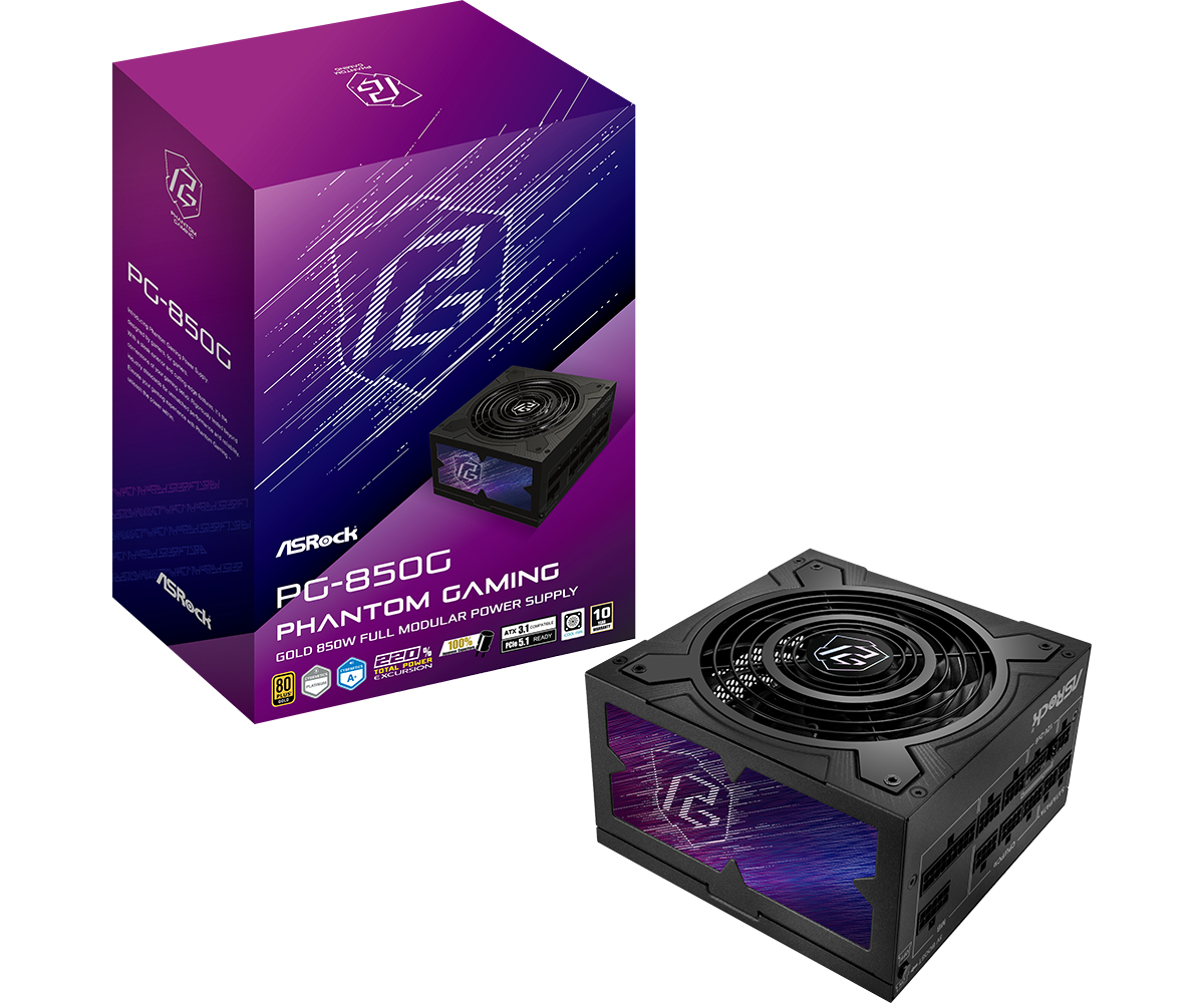 Phantom Gaming PG-850G unidad de fuente de alimentación 850 W 20+4 pin ATX ATX Negro