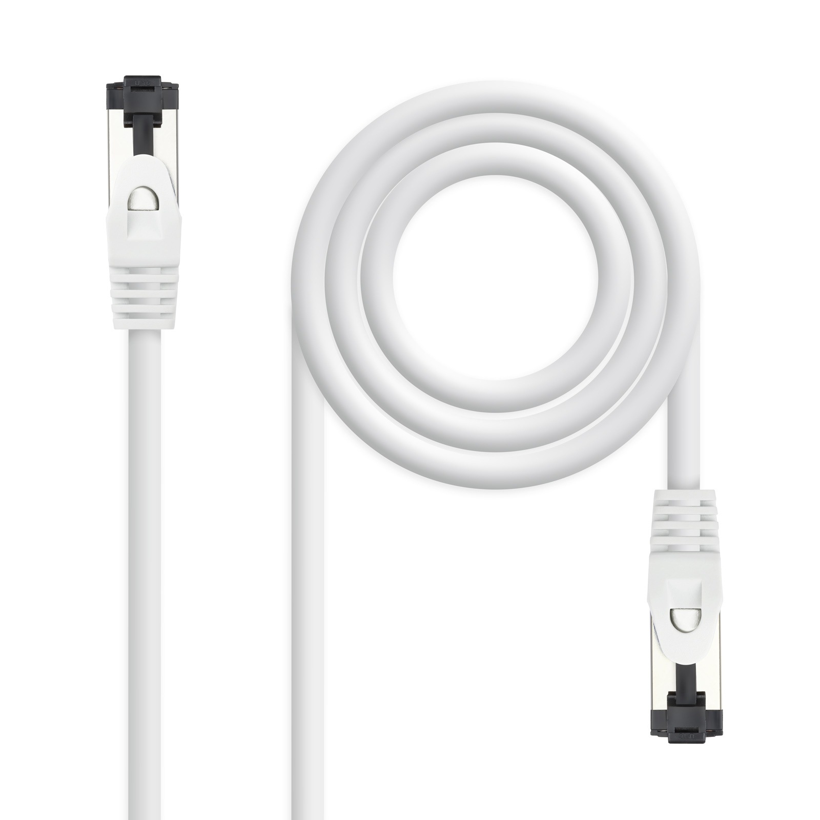 Cable de Red Latiguillo Cat.8.1 2GHz LSZH SSTP AWG26, Blanco, 0.5 m