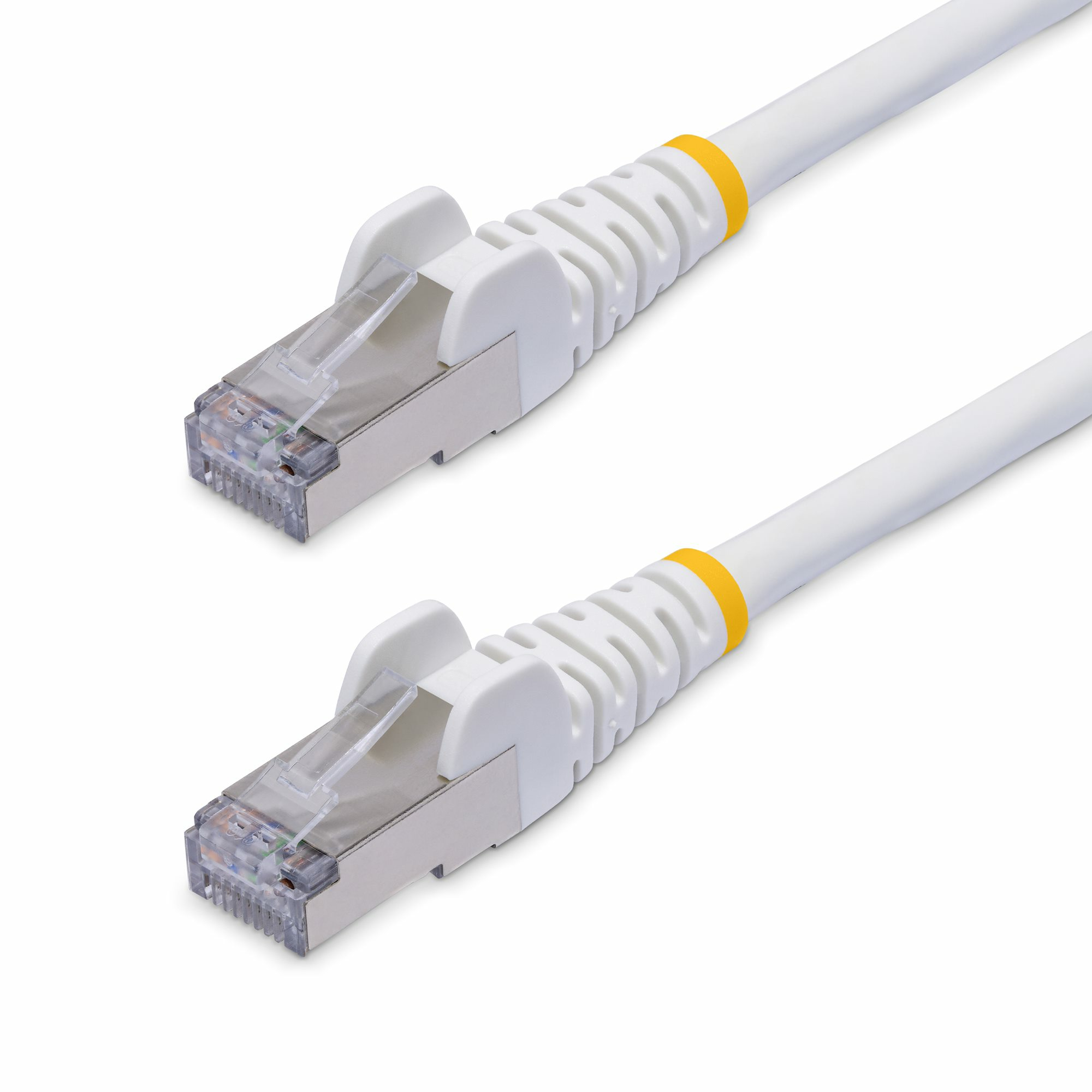 Cable de Red Ethernet CAT8 Blanco 5m - Snagless - sin Pestillo - 25G/40G - 2000MHz - PoE++ 100W - 26AWG - S/FTP - Alivios de Tensión - Alambre de Cobre Puro - LSZH - Probado con Fluke