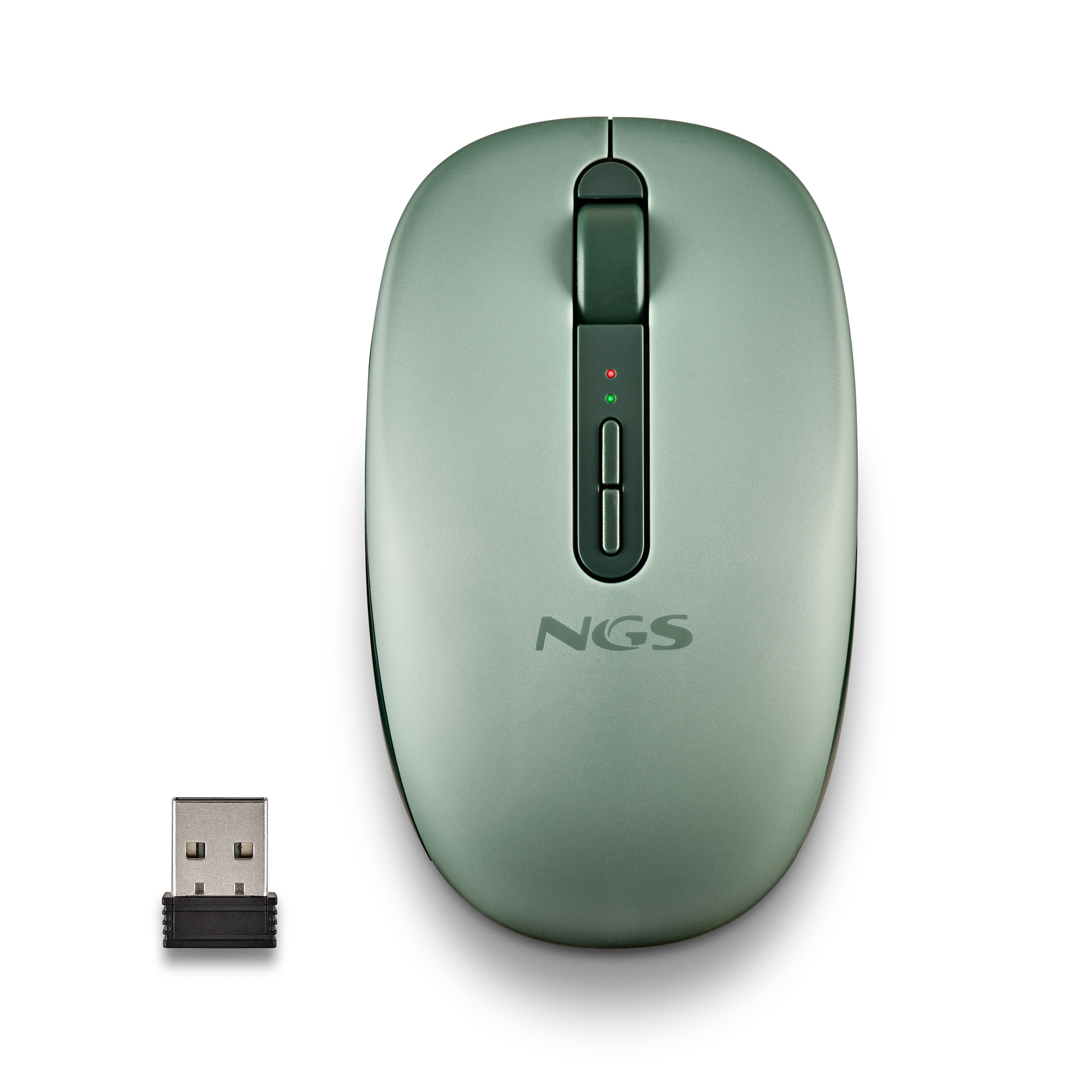 FOG DUAL GREEN ratón Universal Ambidextro RF Wireless + Bluetooth 1600 DPI