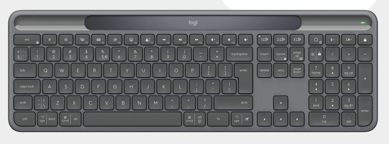 Signature Slim Solar + K980 for Business teclado Universal RF Wireless + Bluetooth QWERTY Español Grafito
