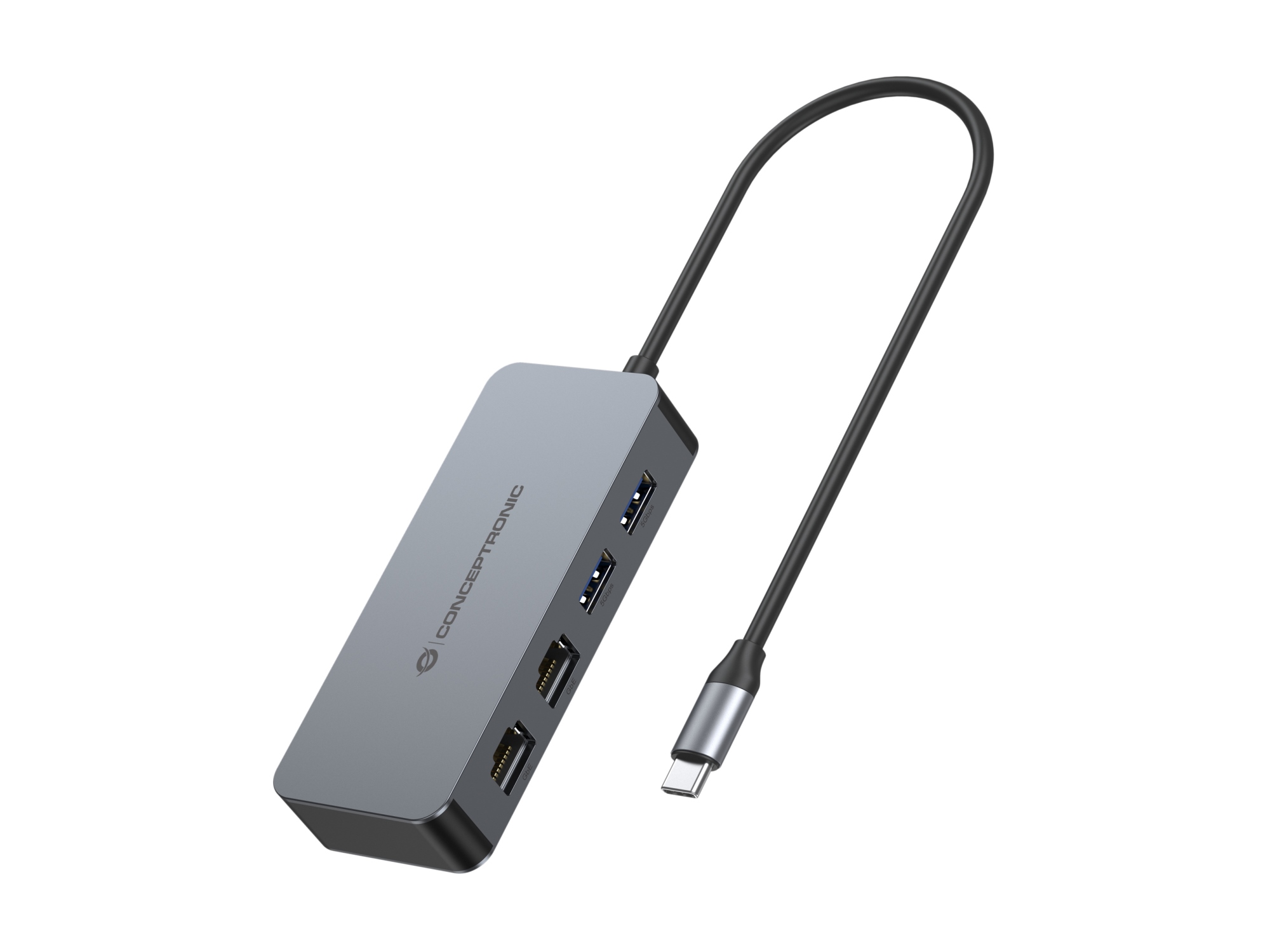 ABBY24G base para portátil y replicador de puertos Alámbrico USB 3.2 Gen 1 (3.1 Gen 1) Type-C Gris
