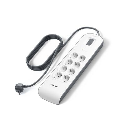 BSV804VF2M-V2 limitador de tensión Gris, Blanco 8 salidas AC