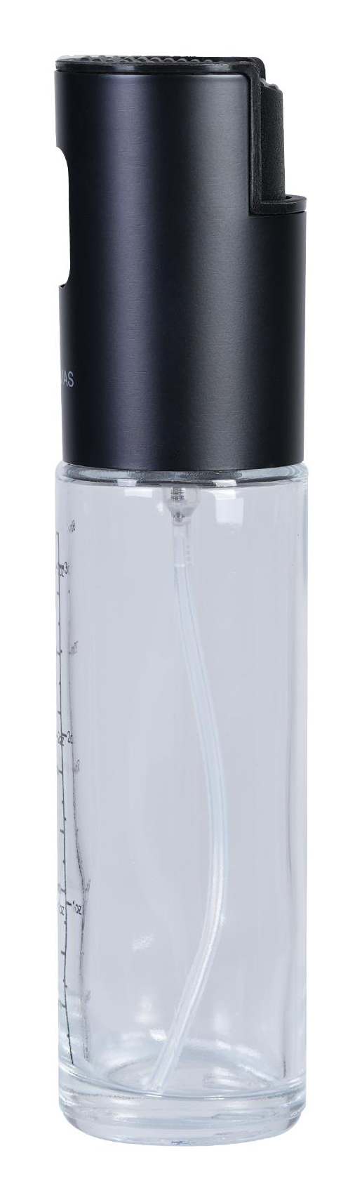 OILSPRAY100MLBK dispensador de aceite/vinagre 0,1 L Botella Vidrio, Plástico Negro, Transparente