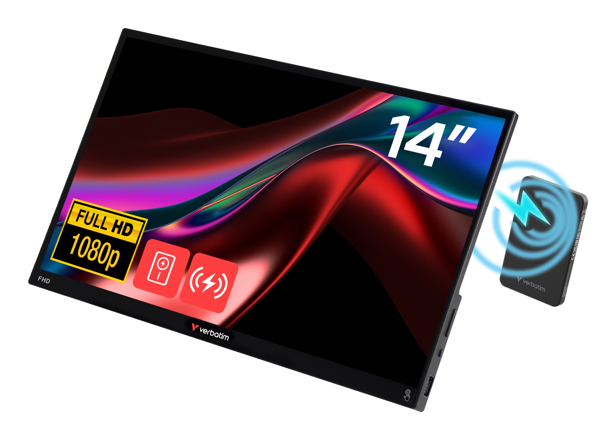 32088 monitor o TV portátil Monitor portátil Negro 35,6 cm (14") LED 1920 x 1080 Pixeles