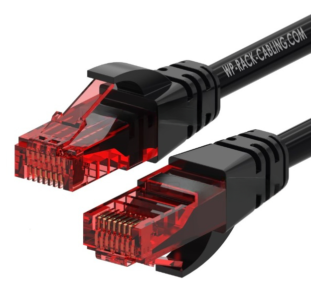 WPC-PAT-6U002BL cable de red Negro, Rojo 0,2 m Cat6 U/UTP (UTP)